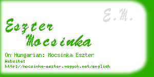 eszter mocsinka business card